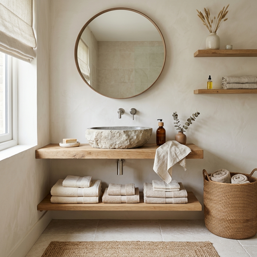 Rénovation d'une salle de bain : le charme du wabi-sabi